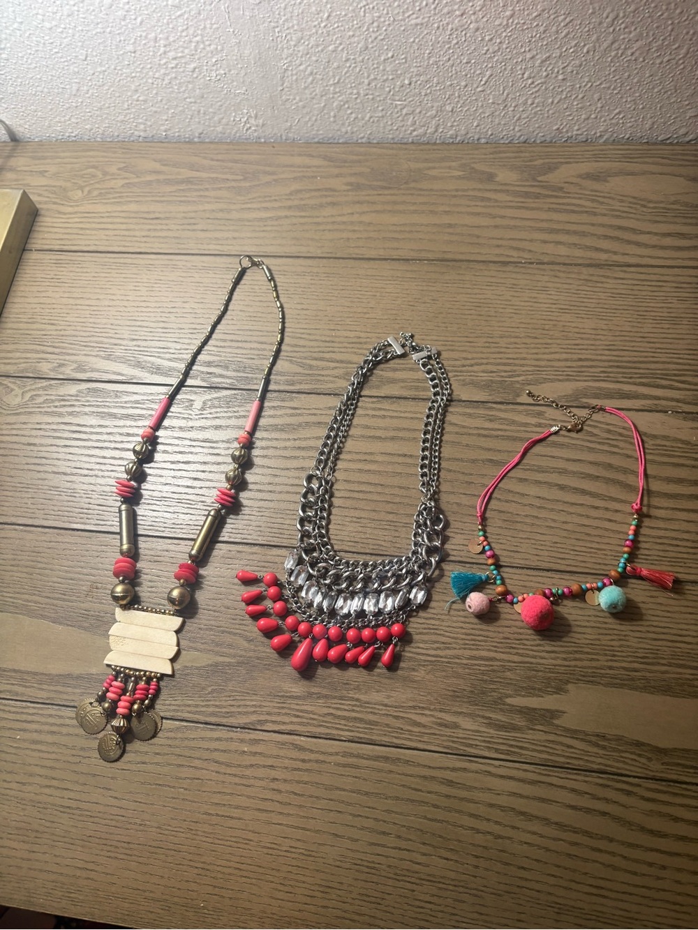 Bright Pink Statement Necklace - Unbranded